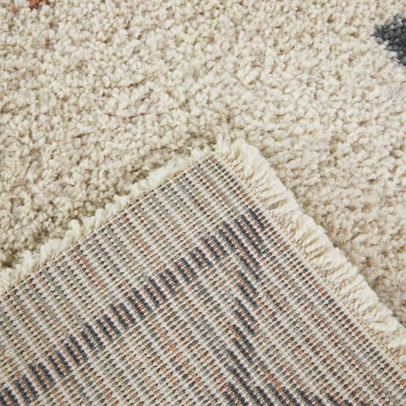 Eila Geometric Southwestern Shag Area Rug