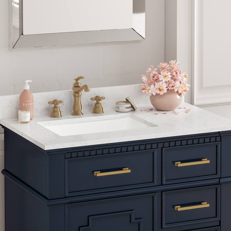 36 Inch Bathroom Vanity with Sink, Soft-Close Sliding Drawers & Cabinet, Bathroom Vanity Cabinet Set in White