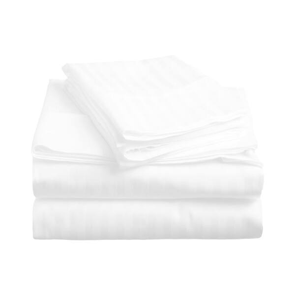 4 Piece Sheet Set On Black Stripe Fits Mattress Upto Deep Pocket 650 Thread Count 100 Egyptian Cotton 54 X 80 Full Extra Long 10 12 Inches Fitted Sheets Sheets Pillowcases Semo Es