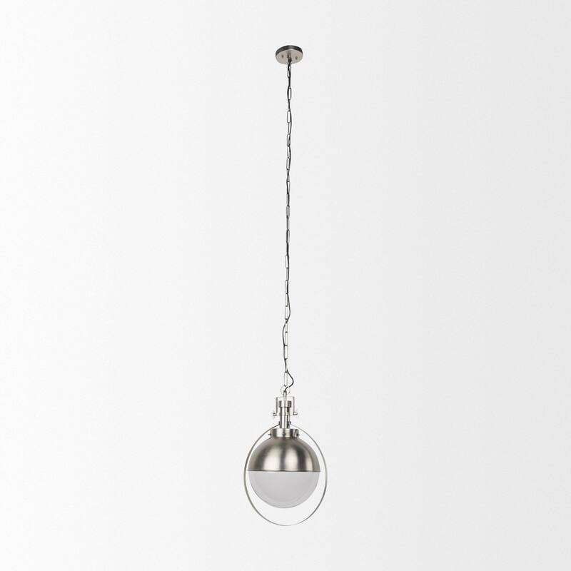 Leighton 15.0L x 15.0W x 20.0H Antique Nickel Pendant Light - 15.0L x 15.0W x 20.0H