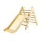 preview thumbnail 2 of 9, 2-in-1 Wooden Triangle Climber Set with Gradient Adjustable Slide - 34 x 18.8 x 28.9 inch (L x W x H)