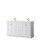 Option White, Gold Trim, White Cultured Marble Top