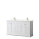 Option White, Gold Trim, White Cultured Marble Top