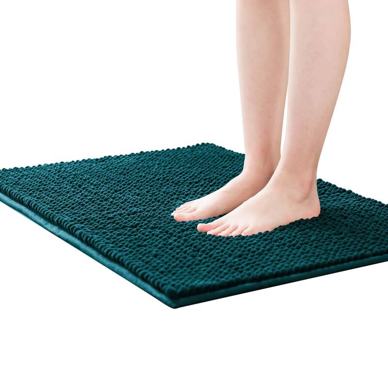Subrtex Chenille Soft Rugs Super Water Absorbing Shower Mats