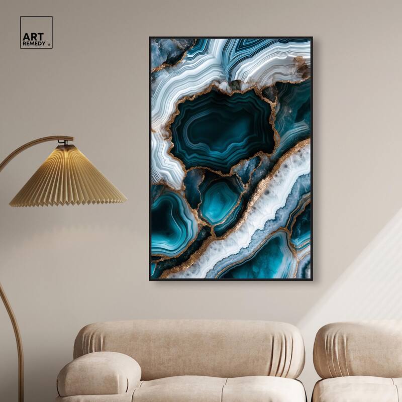 Teal Tectonic I Canvas by Art Remedy
