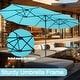 preview thumbnail 54 of 54, 13 ft Patio Umbrella with Base Double-Sided Rectangular Outdoor Deck Umbrella