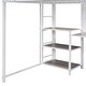 preview thumbnail 5 of 10, White Platform Bed w/ Desk&Whiteboard, Full Loft Bed w/ 3 Storage Shelves, Safety Guardrail & Ladder, Space-Saving, Noise Free