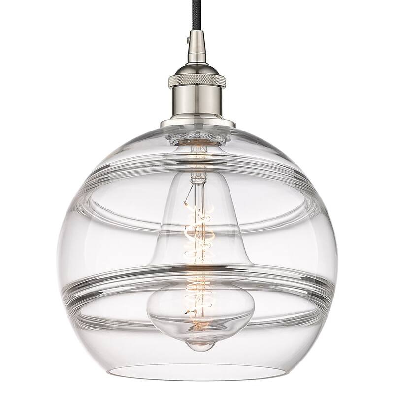 Innovations Lighting 616-1P 12 10 Rochester Pendant Rochester 10" Wide - Polished Nickel / Clear