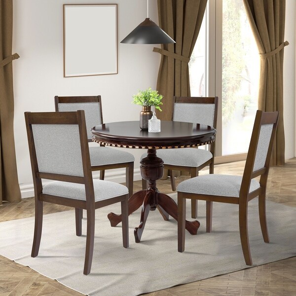HomePop Open Back Upholstered Wood Frame Dining Chair - Set