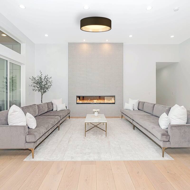 Eglo Orme LED Flush Mount Ceiling Light with Acrylic Diffuser