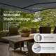 preview thumbnail 12 of 10, ALEKO Caribbean Motorized Retractable Patio Awning - Black Frame - Charcoal Gray - 16 x 10 Feet