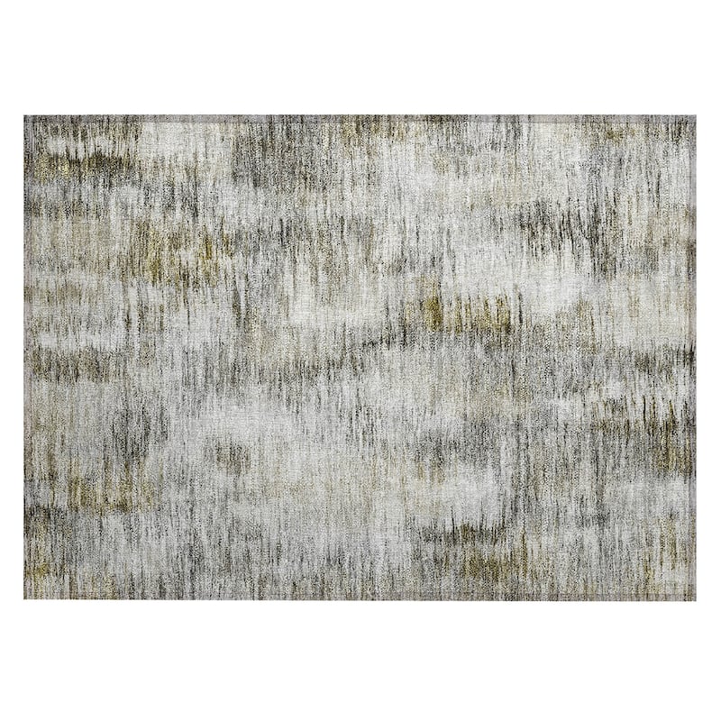 Machine Washable Indoor/ Outdoor Chantille Solid Abstract Rug