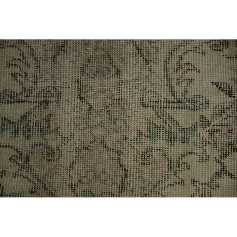 Hand Knotted Oriental 100% Wool Carpet Transitional Floral Beige & Ivories Anatolian Area Rug - 9' 5'' X 5' 9''