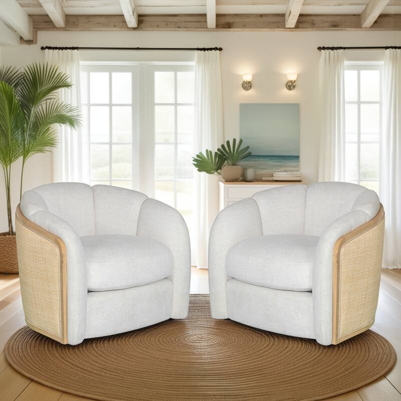 Violet Contemporary Coastal Accent Chair