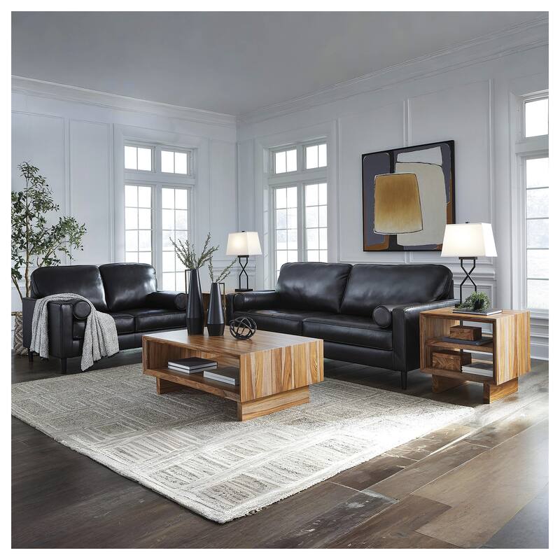 Signature Design by Ashley Bryceview Black Sofa - 87" W x 38" D x 39" H