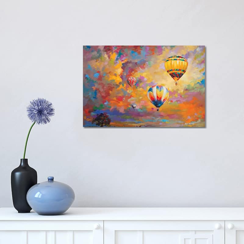 iCanvas "Hot Air Balloon" by Leon Devenice Canvas Print - 12x18x1.5