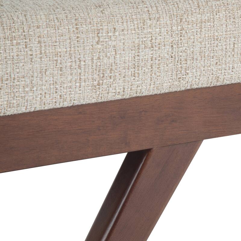WYNDENHALL Nadine 48 inch Wide Mid Century Modern Rectangle Ottoman Bench