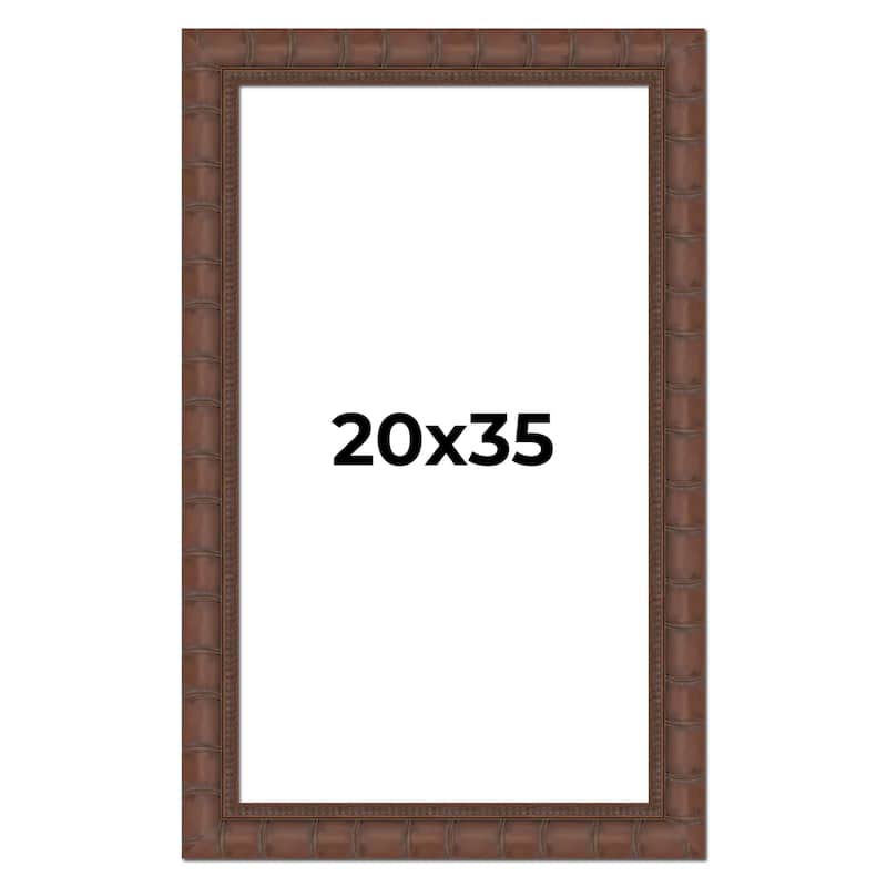 20x35 Frame Pewter Solid Wood Picture Frame Width 1.625 Inches | Interior Frame Depth 0.6875 Inches