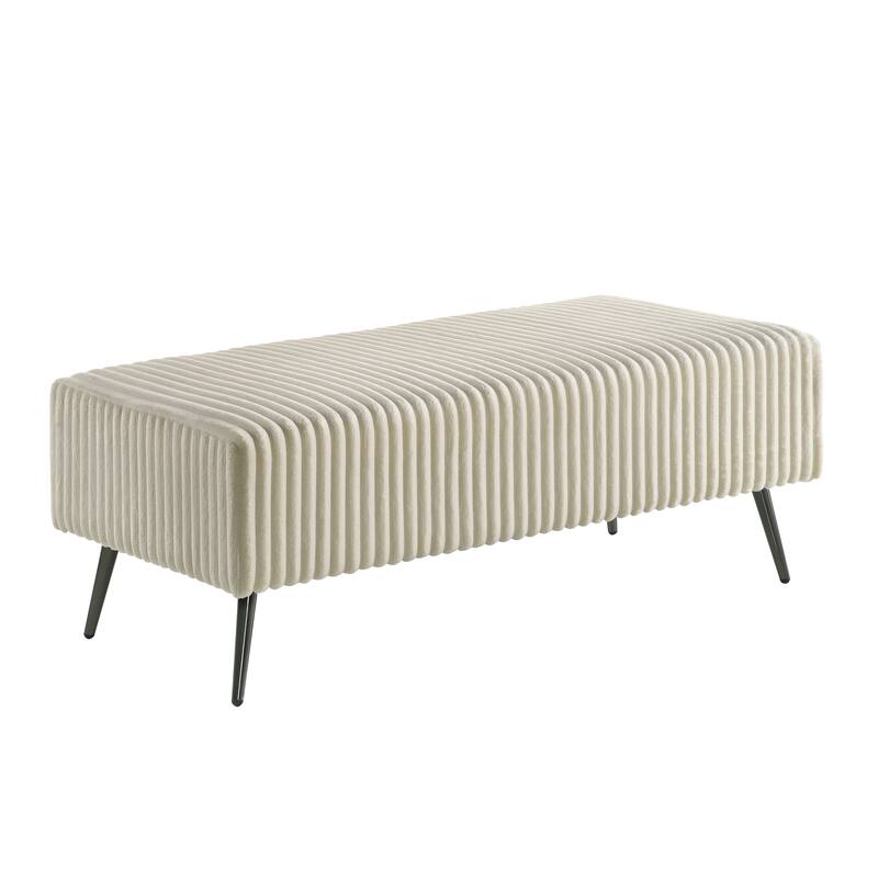 Wide Wale Corduroy Upholstery Bench