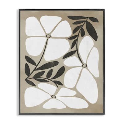 Stupell Boho Flowers Trio Framed Giclee Art Design By Victoria Barnes