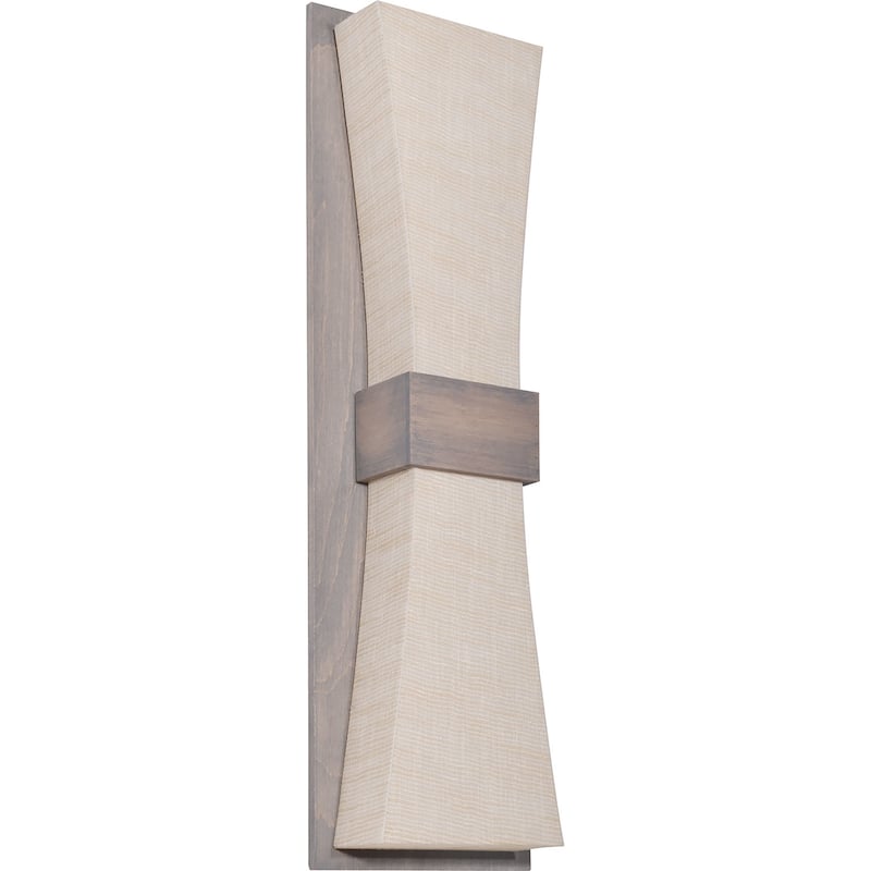 Aberdeen 6-inch Weathered Grey LED Wall Sconce, Jute Shade - Weathered Grey