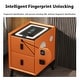 preview thumbnail 9 of 8, Modern Nightstand Smart with 2 Drawers and Charging Station