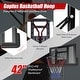 preview thumbnail 10 of 8, Height Adjustable Portable Shatterproof Backboard Basketball Hoop with 2 Nets - 39" x 26" x 10'