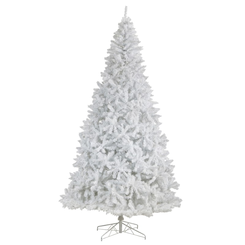 11ft. White Artificial Christmas Tree with 2720 Branches and 1000 LED Lights - Grand Holiday X-Mas Centerpiece