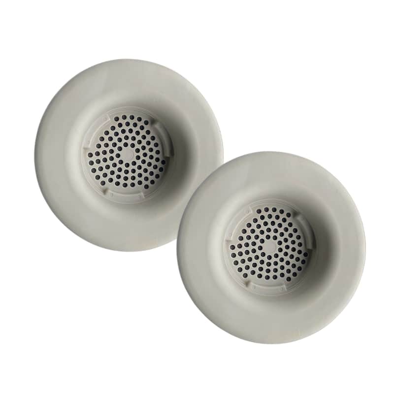 Flex Strainer Sink Strainer Replacement Basket Fits Most 3.5" Drains & Disposals - Grey - 2PK