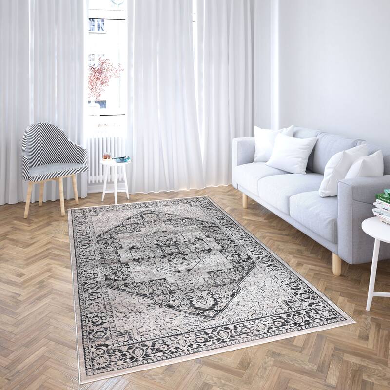 Ray Collection Modern Abstract Oriental Area Rug