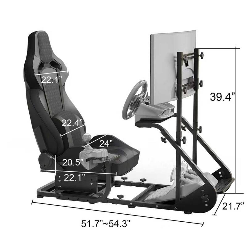 Enhanced and Stable Racing Wheel Cockpit, Compatible With Fanatec, Logitech adjustable driving simulators, excluding handbrake