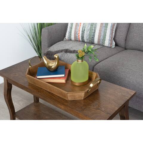 Kate and Laurel Atchison Wood Decorative Tray - 21x12