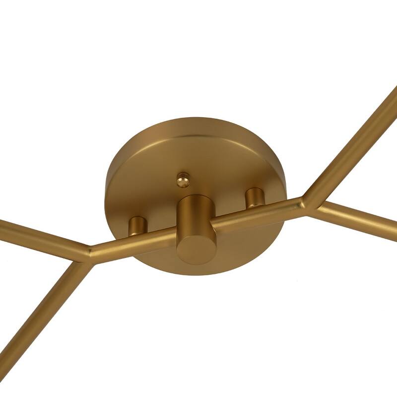 Modern 6-Light Opal Glass Globe Branch Sputnik Ceiling Light