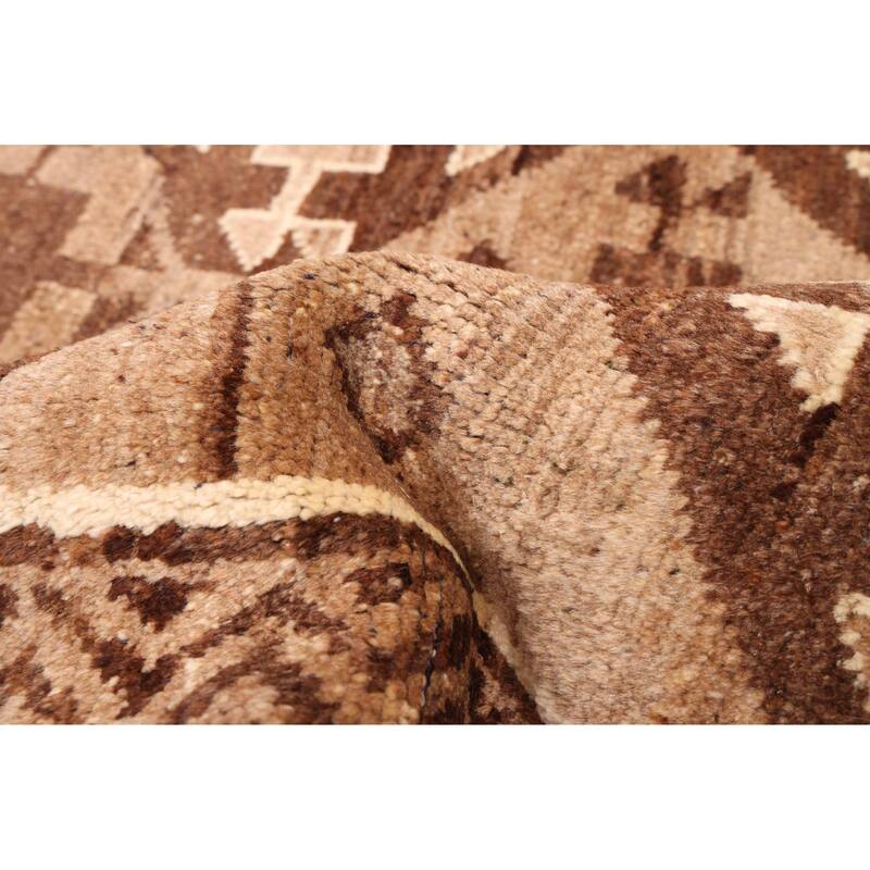 ECARPETGALLERY Hand-knotted Melis Vintage Tan Wool Rug - 4'5 x 12'3