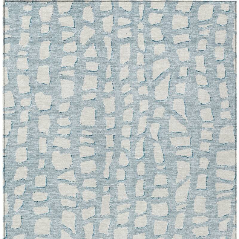 HomeRoots Abstract Transitional Rectangle Outdoor Rug