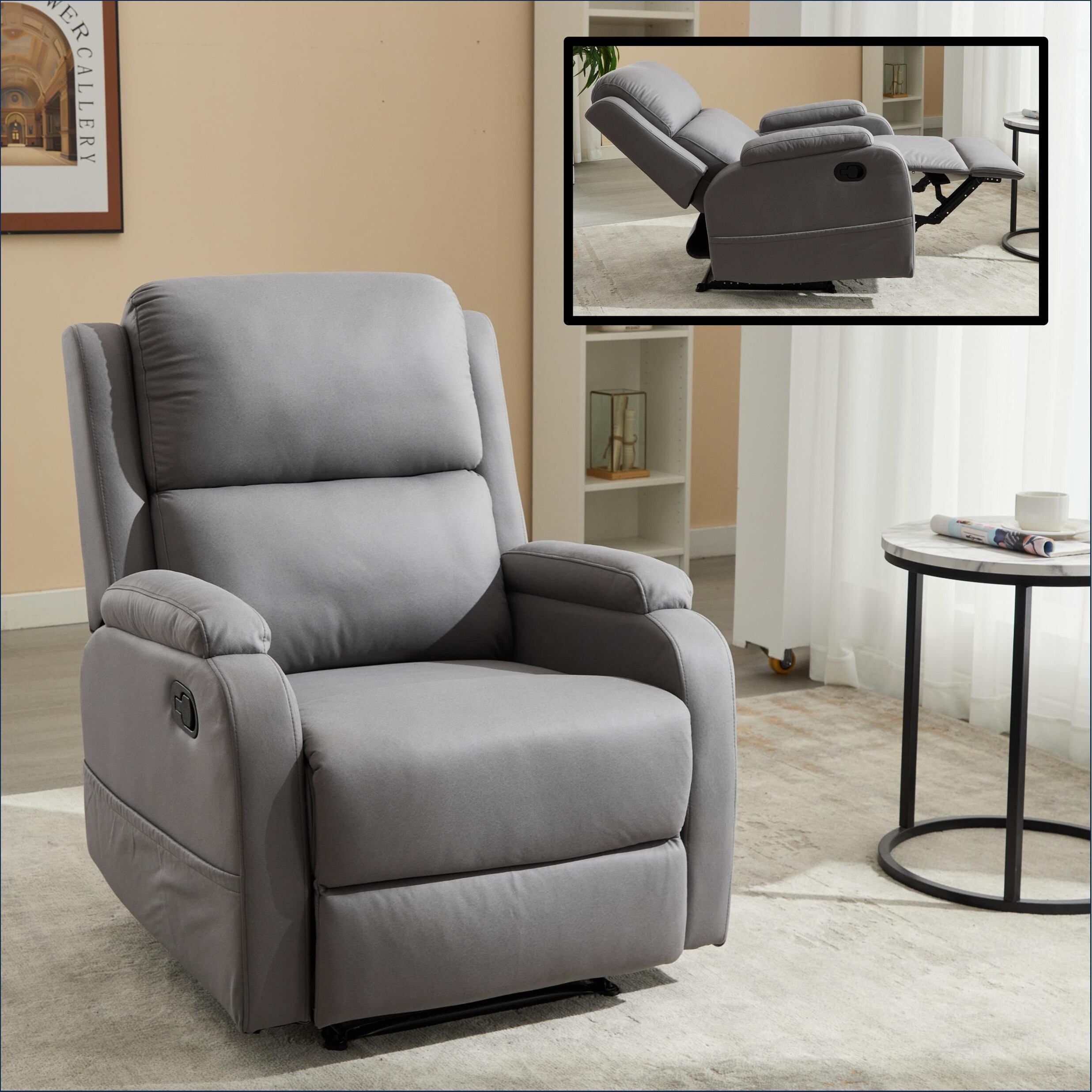 Gray Best Choice Manual Recliner Chair Modern Reclining Sofa for Living Room Home Theater Easy to Reach Side Button Bed Bath Beyond 41444933