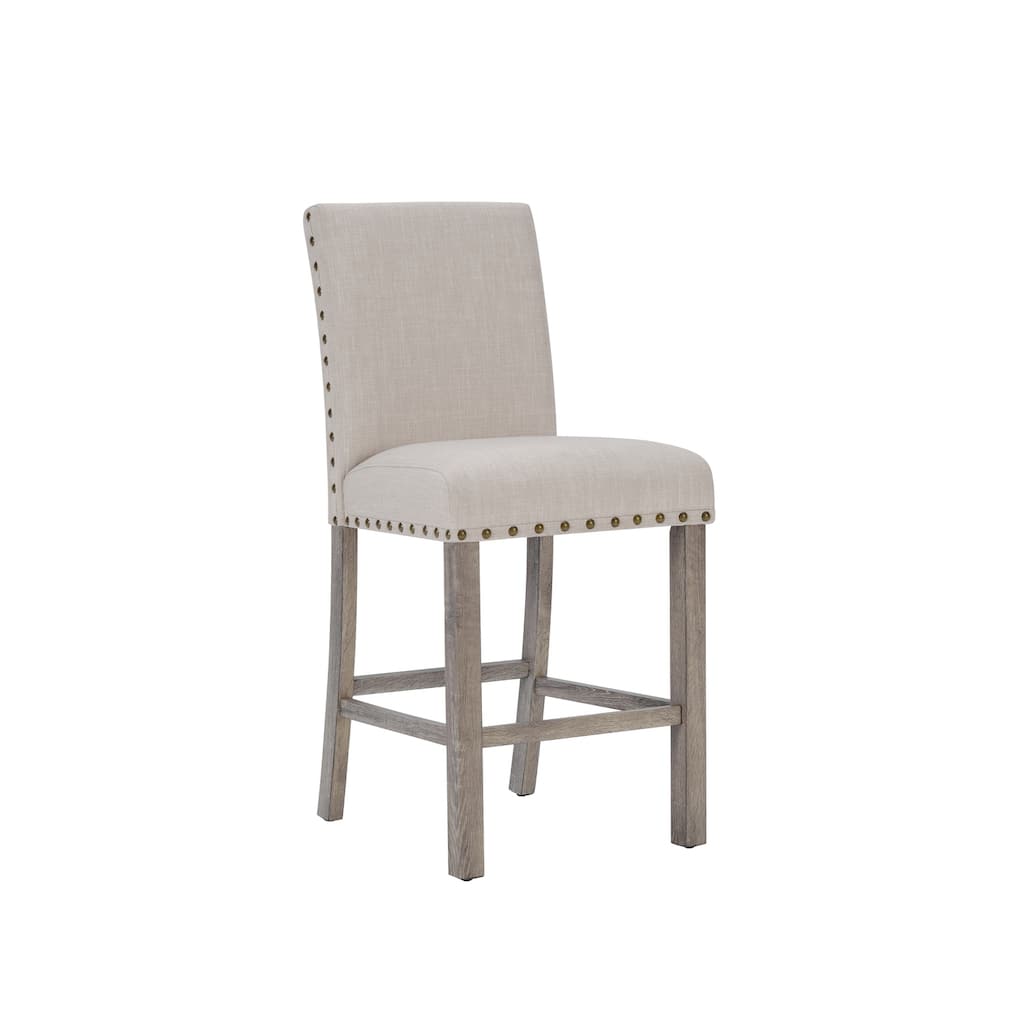 Morden Fort 25 Inches Counter Height Bar Stools with Back (Set of 2)
