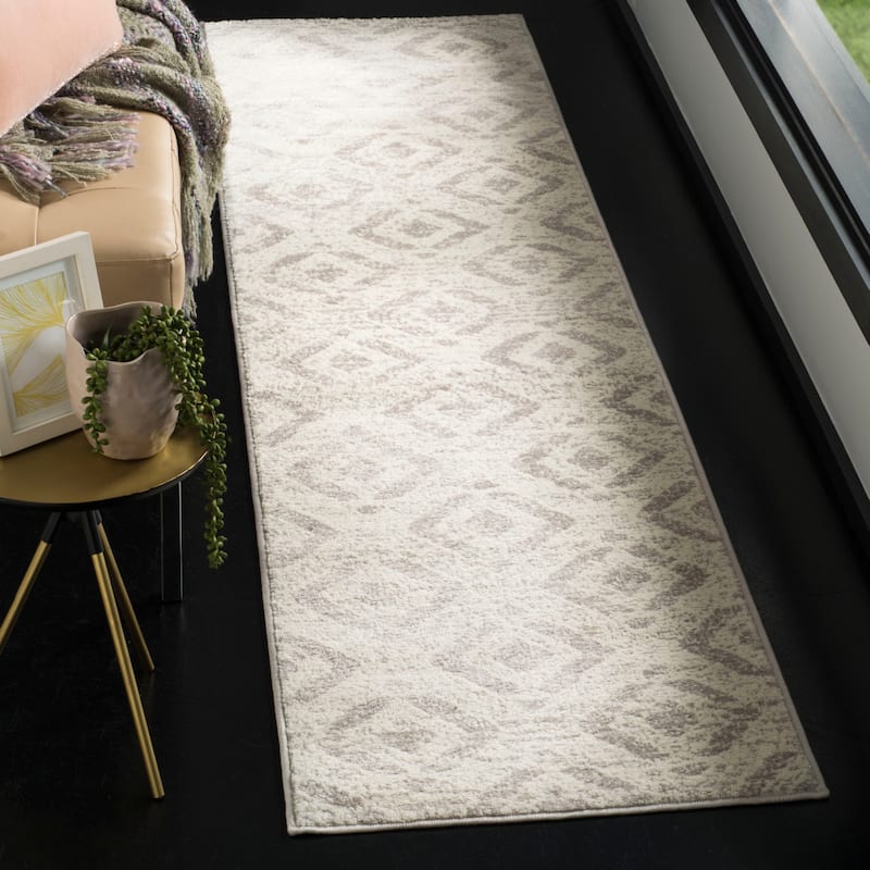 SAFAVIEH Skyler Katy Modern Rug - 2' x 6' Runner - Ivory/Grey