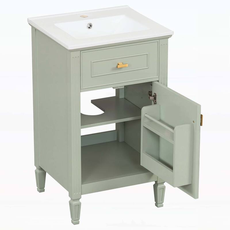Modern Freestanding Cabinet with Sink for Small Bathroom