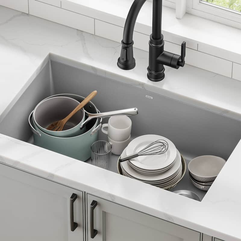 KRAUS Forteza Granite 32 inch 1-Bowl Undermount Kitchen Sink