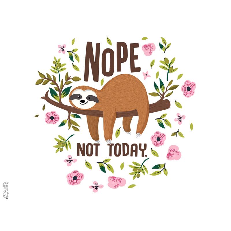 Tervis Sloth Nope Not Today Made in USA Double Walled Insulated Travel Tumbler, Classic - 24oz