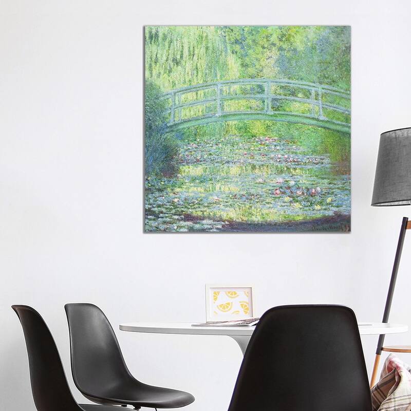 iCanvas "The Waterlily Pond with the Japanese Bridge, 1899" by Claude Monet Canvas Print - 37x37x1.5