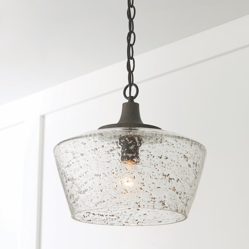 Clive 1-light Carbon Grey & Black Iron Pendant