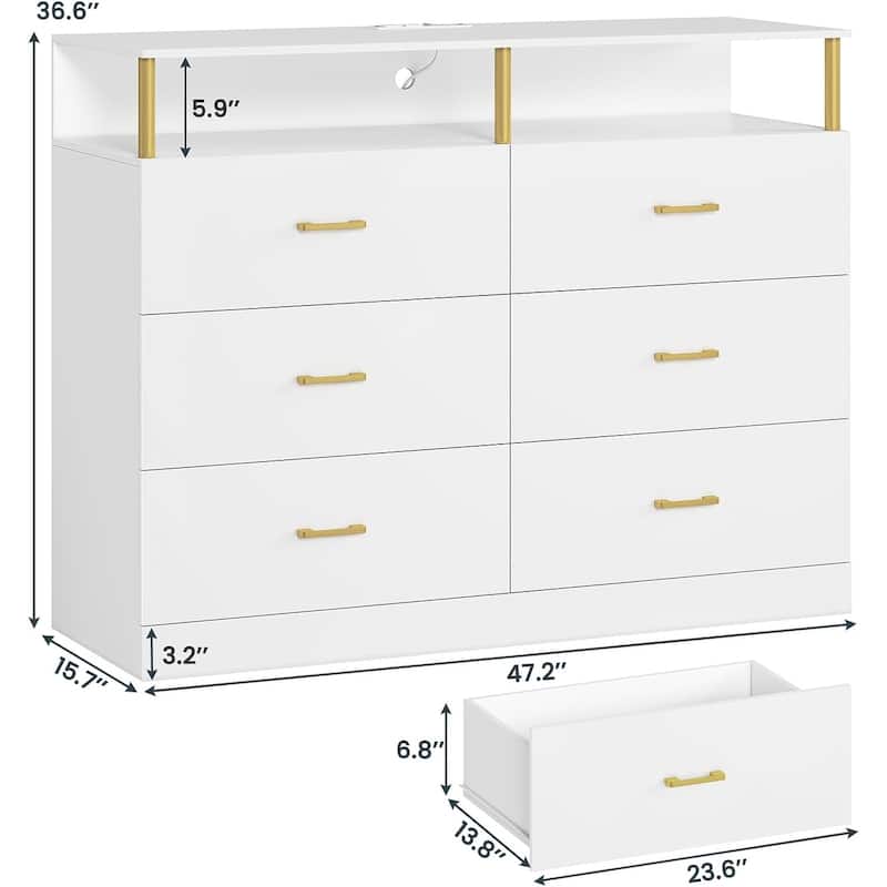 Dresser Bedroom Drawers Dressers Chests of Drawers Charging Station