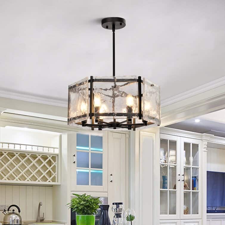 Maxax 6 - Light Unique Drum Chandelier - Bronze