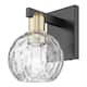Option Black Antique Brass / Clear Water Glass