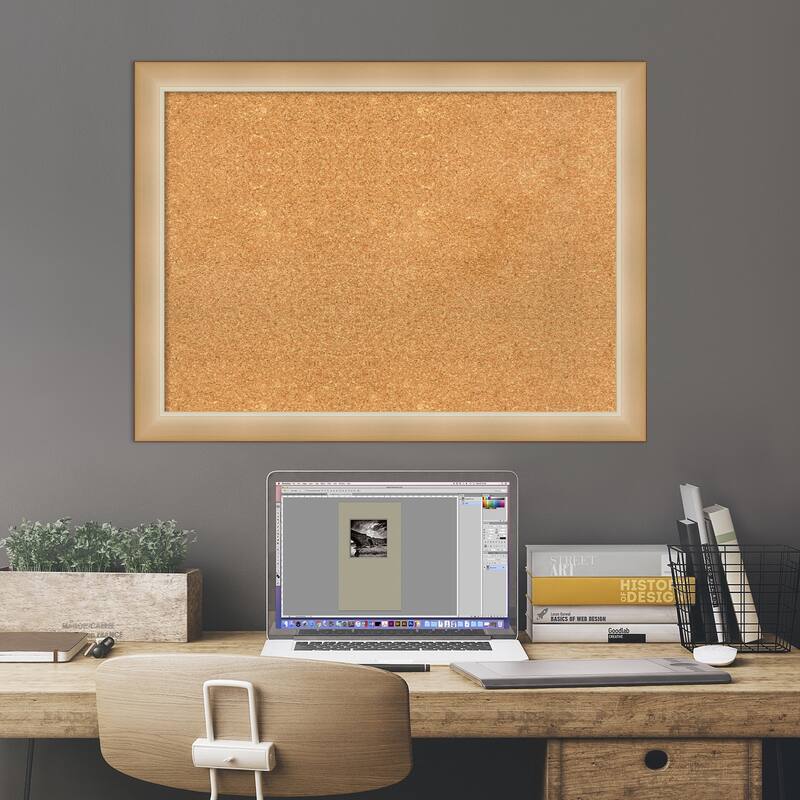 Eva Narrow Framed Cork Bulletin Memo Board