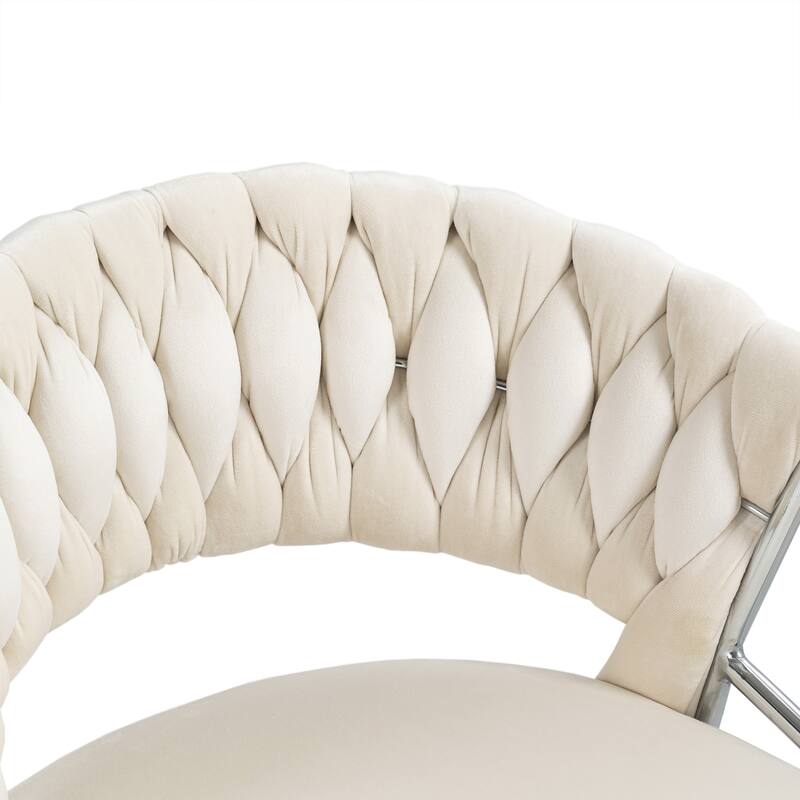 Modern Velvet Counter Bar Stools with Backs(Set of 4)