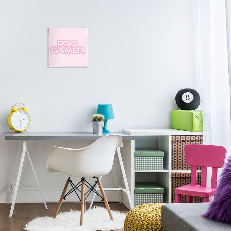 Stupell Pastel Pink Pro Gamer Wall Plaque Art Design By Yass Naffas Designs