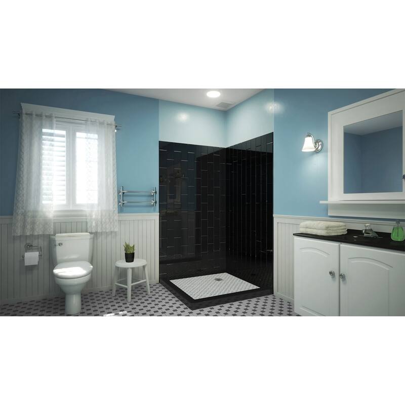 DreamLine QWALL-VS 41-1/2 in. D x 41-1/2 in. W x 76 in. H Acrylic Corner Backwall Kit